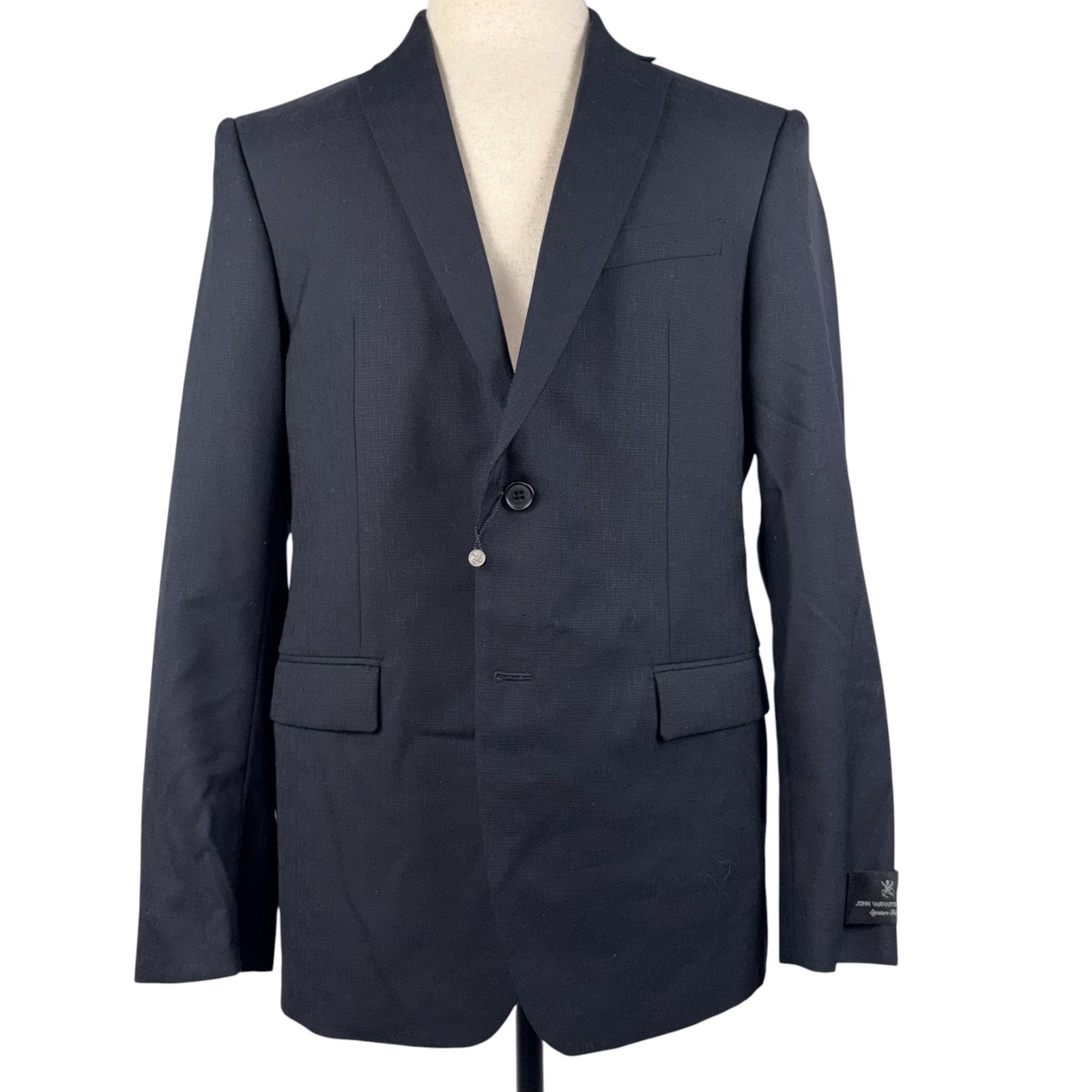 John Varvatos Bleecker Nn Blazer Jacket Mens 42r Black Wool Sport Coat New